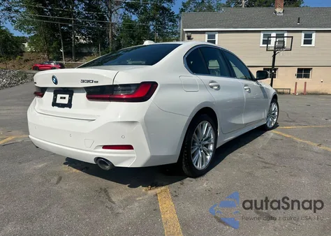 2024 BMW 330Xe из США, поврежденный, VIN 3MW39FS01R8D95258